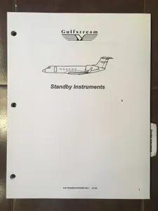 Standby Flight Instruments in Gulfstream V Pilot Training Booklet, GV